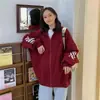 Sudadera con Forro Polar Otoño e Invierno Mujer Moderna ins con Capucha Estudiante Talla Grande Holgada Estilo Coreano Versátil cec Chaqueta Súper Popular Mujer con Cremallera