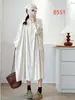 Colección Primavera 2026: Vestido holgado de estilo artístico para adelgazar para mujer, sencillo de talla única, de algodón bordado con cuello redondo