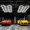 Iluminación para Sala de Exhibición de Autos y Lavado de Autos, Iluminación para Taller de Reparación de Autos, Iluminación para Estación de Trabajo de Mecánico, Iluminación Rectangular Circular de Empalme Continuo