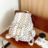 Mochila Coreana Ins Mismo Estilo Estilo Coreano Puntos Ondulados Nueva Todas las Combinaciones Gran Capacidad Estudiante Clase Bolsa Casual