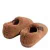 Pantuflas de Algodón de Invierno para Mujer con Cubre-Talón, Nuevo Modelo 2025, Zapatos de Algodón Cálidos Antideslizantes de Felpa Peluda para el Hogar en Interiores para Mujer