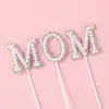 Decoração de Bolo Bonita para o Dia das Mães de 2025 Coroa Diamante Ornamento para Mãe Mãe Fada Cartão de Amor Plug-in