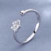 Anillo de estrella de cinco puntas en plata de ley s925, estilo japonés y coreano, sencillo, clásico, pequeño, geométrico, fresco, joyería de plata al por mayor.