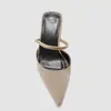Sandalias de Verano de Nuevo Estilo con Tira Única, Espalda Descubierta y Tiras, Punta Cerrada, Tacones Altos Sexy Elegantes y Versátiles