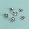Accesorios de botón de ocho santos patronos de plata esterlina S925 de plata tailandesa, pulsera de cuerda roja tejida DIY, botón, material de joyería, bolsa