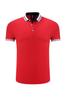 Grupo fábrica negocio publicidad polo impresión-cuello de color perla liso rojo manga corta solapa