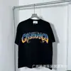 Camiseta Roja de Verano de Manga Corta con Logo Blanco de Casablanca, Marca de Moda Tendencia, Cuello Redondo, Estampado Minimalista, Redondo, Niche Casa