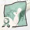 [Diseño Original] Pañuelo Cuadrado Pequeño Estilo Coreano Ins para Mujer Todo Combinación Estilo Occidental Pañuelo Decorativo Pañuelo de Primavera y Otoño Pañuelo Artístico