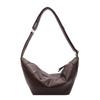 Bolsa Grande Capacidade Feminina 2025 Primavera Nova Casual Ombro Transversal Design de Nicho Moda Executiva Bolsa Dumpling
