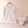 Conjunto de ropa interior térmica para adolescentes, algodón suave, ropa interior térmica para niños, pijamas para niñas, conjunto de capa base para niños mayores y estudiantes de primaria