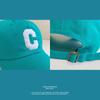Boné de Baseball com Letra C Bordada, Chapéu Masculino com Proteção Solar, Estilo Coreano Versátil Boné Verde Feminino Bico de Pato com Bordado de Letra