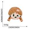 Pegatinas Bordadas Originales Niña de Dibujos Animados Autoadhesivas DIY Funda de Teléfono Móvil Bolso Caja de Papelería Parche Decorativo Accesorios Pegatinas de Tela