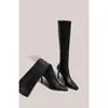 Botas Longas de Salto Alto Bico Fino Chuyuji para Mulheres, Botas de Salto Alto Finas, Novo Modelo 2026 Botas de Equitação, Salto Alto Preto