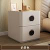 Mesa de noche de madera maciza pintada estilo crema para dormitorio, hogar, simple, moderna, lujo ligero, mueble de almacenamiento de noche de pie de alta gama