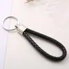 Chaveiro de corda de couro acessórios de chaveiro trançados chaveiro de metal argola de chaveiro pingente de chave de carro acessórios de bolsa