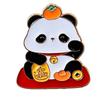 Broche de panda de estilo chino de Año Nuevo, insignia de metal con dibujos animados, accesorios para bolsos y ropa, regalo pequeño.
