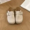 Pantuflas de Estilo Simple con Suela Gruesa Antideslizantes y Puntera Protectora para Mujer, Verano 2026, Zapatos sin Cordones para Exteriores, Estilo Birkenstock, Zapatos Perezosos para el Hogar