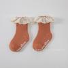 Meias de Bebê Recém-Nascido Meias de Renda de Meia Panturrilha para Bebê Meias de Renda para Meninas Princesas Meias Longas Fofas de Algodão Finas para Primavera e Verão