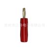 J.12001 4MM plugue de áudio parafuso frisando fiação Banana plug PVC bainha cobre banhado a ouro