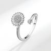 Anillo Explosión Transfronteriza Europeo y Americano Diseño Femenino Sentido de Diseño Nicho Joyería Simple Anillo de Zirconia Microincrustada Descompresión Anti-ansiedad Femenino