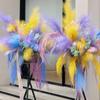 Cesta de flores de apertura creativa con múltiples horquillas y simulación de color, para corte festivo, boda, festival, ramo de apertura al por mayor