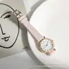 Mostrador em algarismos romanos pulseira de couro, estiloso e fácil de combinar, simples e casual, mostrador pequeno em formato de losango, relógio feminino de quartzo estilo universitário