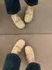 Zapatos mullidos, de punta redonda, con una sola tira, suaves y elegantes para mujer, adecuados para otoño e invierno, de suela plana, cálidos y cómodos para mujeres embarazadas