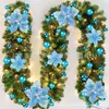 2,7m Decoração de Porta de Rattan de Natal Enfeites Pendurados Decorações de Árvore de Natal Fio de Luzes Garlandes Iluminação LED Estilo Luxo Leve
