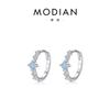 Aretes Modian S925 Plata Esterlina Cristal Zircón para Mujer Diseño Original Nicho Estilo Japonés Estilo Pequeño Fresco Transfronterizo de Venta Caliente