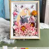 Regalo del Día de la Madre Marco de Fotos con Flores Secas Hecho a Mano DIY Marco de Fotos de Escenario con Flores Secas Accesorios para Actividades de Salón del Día de la Madre Team Building