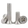 Tornillos para Máquina de Acero Inoxidable 304 Ranura Cruzada Avellanados Yb819 Piezas Estándar Tornillos Pequeños Electrónicos de Precisión M1~M2.5