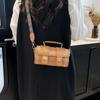 2025 Nueva Popular Color Sólido Casual Bolsa Pequeña Bolso de Mujer Correa Ancha para el Hombro Bandolera de un Solo Hombro Bolso Cuadrado Pequeño de Moda