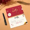 Tendencia Nacional Estampado Dorado Tarjeta de Felicitación Logo Empresa Festival de Medio Otoño Regalo Bendición Personalizada de Festival de Medio Otoño Tarjeta de Agradecimiento Estilo Europeo y Americano