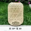 Abajur de Lanterna de Bambu Puramente Artesanal, Luminária Pendente Criativa com Personalidade Estilo Chinês, Design Artístico para Restaurante e Pousada, Lâmpada Retrô para Casamento