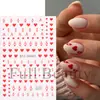 FULL BEAUTY Adesivos de Unhas Transfronteiriços Estilo Hot Girl Y2K Vermelho Pêssego A Uma Letra A Coração Vermelho Adesivos de Unhas