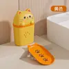 Caixa de Sabonete Portátil para Viagem de Gatinho Fofo com Tampa, Caixa de Sabonete Selada e com Drenagem de Água, Suporte Criativo para Sabonete de Banheiro Doméstico