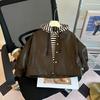 Chaqueta de Cuero para Niñas Primavera y Otoño 2026 Nueva Elegante Ropa de Otoño para Niños Chaqueta Moderna para Niños y Niñas