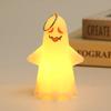 Lámpara de calabaza portátil de Halloween, lámpara de vela electrónica LED, accesorios de decoración para fiestas, lámpara de ambiente, adornos, suministro al por mayor