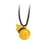 Tienda de oro con filigrana de oro de arena vietnamita colgante de calabaza de la suerte collar de calabaza grande de la suerte colgante de cuerda negra joyería