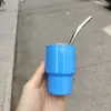 Vaso Mini para Sublimación de Licores de 3 oz Calcomanía de Agua Concentrada Italiana Taza de Café Estampado de Leopardo Vaso de Color Caramelo de Acero Inoxidable