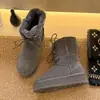 Zapatos de Plataforma Dulces Versátiles Botas de Algodón de Dos Vías Botas Plegables de Media Caña Botas de Nieve Gruesas Cálidas de Invierno Botas Cortas Peludas
