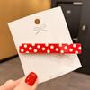 Horquilla de lazo para niña de estilo chino, horquilla roja de Año Nuevo para mujer, lindo clip de felpa, accesorios para el cabello de bebé, horquilla