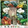 Decoración de Atmósfera de Dinosaurio para Niño Escena Diseño Fiesta de Bebés Niños Globo Fiesta de Cumpleaños de Dinosaurio