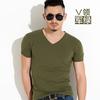 Camiseta de manga corta de talla grande para hombre, primavera y verano 2019, color liso, cuello redondo, ajustada, camisa básica, fabricantes de marea, venta al por mayor