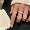 Anillo Brillante Dulce y Exquisito para Mujer, Sencillo y Compacto, Moderno y Versátil, Apilable, Anillo Abierto Personalizable, Anillo de Moda para Dedo Índice