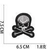 Xiaotian bordado de arte mista caveira adesivos de tecido para computador Deus Sol Zhang Zi logo bordado adesivos de patch de caveira de terror
