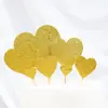 Decoración para hornear pasteles tamaño estrellas amor estrella de cinco puntas 7 tarjeta para pastel insertable decoración de mesa de postres