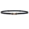 Cinturón Fino de Cuero Artístico Hueco Vintage para Mujer, Cinturón Delgado Ajustable para Cintura de Mujer, Fajín Versátil para Decoración de Vestidos