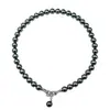 Collar de Perlas Redondas de Vidrio para Primavera Temprana 2025 Gargantilla para Mujer Lazo Simple Elegante Cadena para Clavícula de Alta Gama para Mujeres
