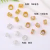 Espaçador Perfurado em Forma de Cintura Pequena Oco com Zircônia Microincrustada de Alta Retenção de Cor Banhado a Cobre para Montagem de Colar de Cristal DIY Acessórios de Joias